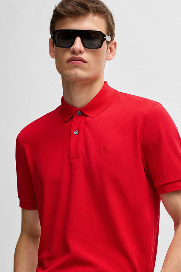 ΜΠΛΟΥΖΑ POLO (Never Out of Stock) BOSS - 617 ΚΟΚΚΙΝΟ